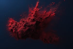 Wallpaper abstract color gradient mud and dust flies in air, dark blue red background, dark side light quality resolution