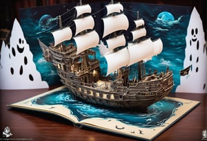 leogirl Pop-up book (Ghost ship)(Captain's room),veropeso,LegendDarkFantasy