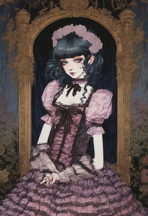Suehiro Maruo, full color, Underground, Sideshow tent, Marionette, Gothic Lolita