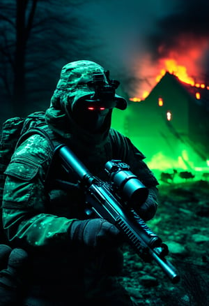 Capture images of the battlefield (through thermal imaging and night vision cameras)
