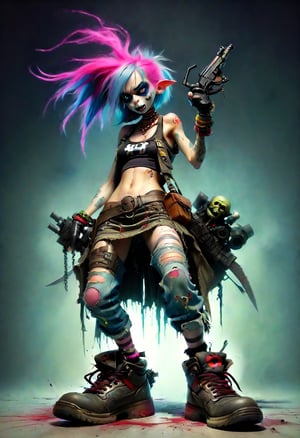 source_anime, (w-frame comic) Tortured by jamie hewlett (tank girl), Full color,APEX colourful ,score_tag,SHOE , in the style of esao andrews,DonMD34thKn1gh7XL,runeblade,death knight