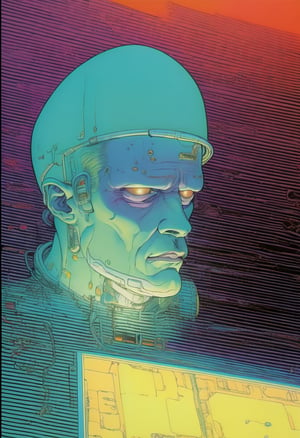 (?!-Panel Comic) Tortured by MOEBIUS (cyberpunk), Art Station, Bande Dessinée story transcription, full color