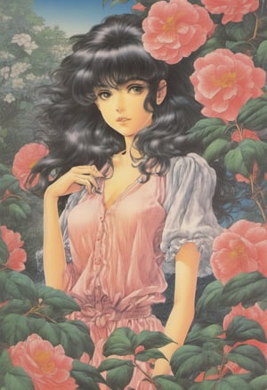 score_9, (80s Posters) BOOK OF THE Suehiro Maruo & Kasho Takabatake, art station, BANDE DESSINÉE story transcription, full color, Girl Camellia, Underground