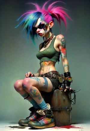  Tortured by jamie hewlett (tank girl), Full color,APEX colourful ,score_tag,SHOE , in the style of esao andrews,DonMD34thKn1gh7XL,runeblade