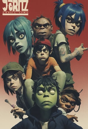 score_9, source_Poster, (?!-frame comic) Be beaten by jamie christopher hewlett (Gorillaz), All Color