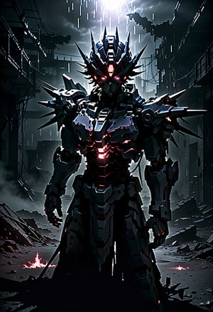 A dark and eerie anime protagonist unleashing a powerful cursed or psychic ultimate attack. The character is in a dramatic, imposing pose, channeling intense dark energy or supernatural forces. The scene is set in a nightmarish, distorted environment, reflecting the protagonist’s inner turmoil. The ultimate attack appears as chaotic, swirling dark energy, eldritch shapes, or a menacing shadowy vortex. Camera Work and Visual Effects: 1. Heavy Visual Distortion: Apply intense visual distortions and static noise, with a prominent film grain effect to mimic a deteriorated film reel. Include flickering, horizontal lines, and occasional color shifts to create an unsettling atmosphere. 2. Glitch and Interference Effects: Incorporate strong glitch effects, such as screen tearing, pixelation, and signal interference, to enhance the sense of disorientation and horror. 3. Dynamic Angles: Use extreme, disorienting camera angles like skewed perspectives, tilted shots, or quick, erratic movements to heighten the sense of dread. 4. Close-ups with Static: Focus on extreme close-ups of the protagonist’s face or the dark energy, with added static, visual glitches, and distortion to intensify the psychological impact. 5. Gloomy and Flickering Lighting: Use very dim, almost monochromatic lighting with rapid flickers and erratic shadows to evoke a horror movie aesthetic. Add occasional bursts of intense light to emphasize key moments of the attack. Gundam