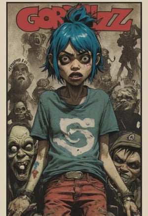 score_9, source_Poster, (?!-frame comic) Tortured by jamie christopher hewlett (Gorillaz), All Color