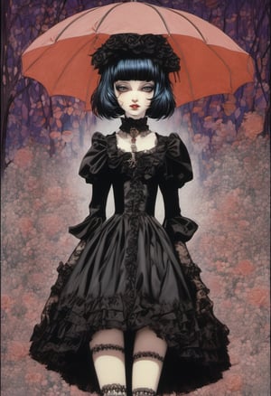 Suehiro Maruo, full color, Underground, Sideshow tent, Marionette, Gothic Lolita
