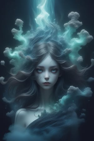 epic moonlit , spells, cosmic horror, summoning portal, dark smoke, wisps, amazingly fluid, detailed, 3d fractals, light particles, particle storm, water drops, shimmering light, dreamy, surreal, alcohol ink, smooth, shimmering, dreamy glow, ::masterpiece by wlop::, conceptual art by Alberto Seveso, Anna Dittmann, Arthur Rackham, 16k, cgsociety, 2d cute, fantasy, dreamy, vector illustration, 2d flat, centered, by Tim Burton, professional, sleek, modern, minimalist, graphic, line art, vector graphics