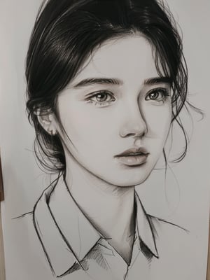   (style by nty, drawing:1.25), portrait of a school girl,DRAWING
