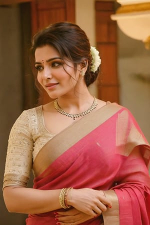 Utkarsh Kate Cute Beautiful, Realistic, Fantasy, Ai, cute, Beautiful, Saree Traditional Queen , Aesthetic Of Samantha Ruth Prabhu 