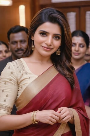 Ultra Realistic Fantasy AI of Samantha Ruth Prabhu Cute smile Beautiful Suit Saree Choli Ghargra Traditional Queen Realistic Fantasy AI of Samantha Ruth Prabhu 
, top to bottom,
,Future girl,Samantha Ruth Prabhu,18+,SamanthaRuthPrabhu a