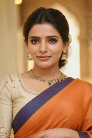 Cute Beautiful, Realistic, Fantasy, Ai, cute, Beautiful, Traditional Queen , Aesthetic Of Samantha Ruth Prabhu 