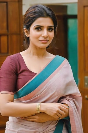 Cute Beautiful, Realistic, Fantasy, Ai, cute, Beautiful, Saree Traditional Queen , Aesthetic Of Samantha Ruth Prabhu as a doctor 🏥💊