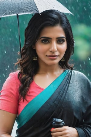 Samantha Ruth Prabhu in rain in Mumbai  Hottest celebrity 🥵 😍 Cute Beautiful Saree Traditional Queen Aesthetic Realistic Fantasy AI Samantha Ruth Prabhu Instagram model, long black_hair, colorful hair, warm, dacing,  indian,Young beauty spirit,shoot.  full photo, full length,  
, top to bottom,
,Future girl,Samantha Ruth Prabhu,18+,SamanthaRuthPrabhu