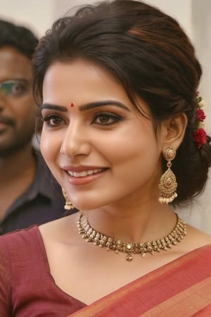  Cute smile Beautiful  Traditional Queen 👑 Fantasy Realistic Infinity ♾️  AI Samantha Ruth Prabhu