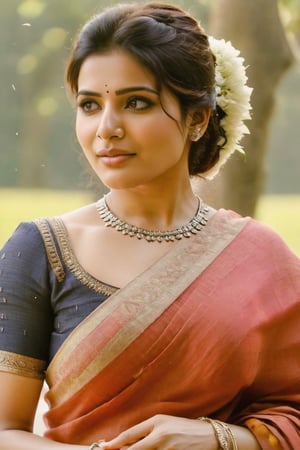 Cute Beautiful, Realistic, Fantasy, Ai, cute, Beautiful, Saree Traditional Queen , Aesthetic Of Samantha Ruth Prabhu 