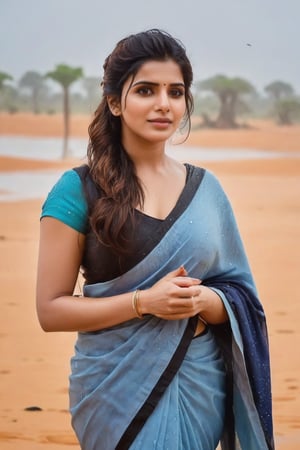  Wet saree in rain 🌧️ ☔ in desert 🏜️ 🏝️ Beautiful, Realistic, Fantasy, Ai, cute,  Instagram model, long black_hair, colorful hair, warm, dacing,  indian,Young beauty spirit,.Beautiful, Realistic, Fantasy, Ai, cute,shoot. Beautiful, Realistic, Fantasy, Ai, cute, photo, full length, Beautiful, Realistic, Fantasy, Ai, cute,
, top to bottom,
,Future girl,Samantha Ruth Prabhu,18+,SamanthaRuthPrabhu