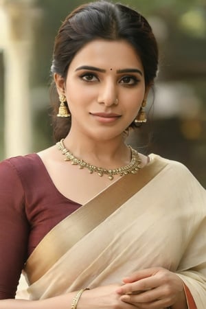 Cute Beautiful, Realistic, Fantasy, Ai, cute, Beautiful, Saree Traditional Queen , Aesthetic Of Samantha Ruth Prabhu 