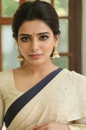 Cute Beautiful, Realistic, Fantasy, Ai, cute, Beautiful, Saree Traditional Queen , Aesthetic Of Samantha Ruth Prabhu 