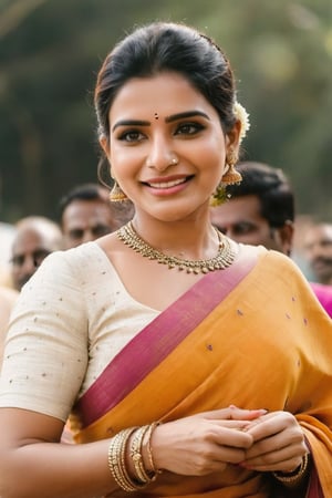  Cute smile Beautiful Saree Traditional 🙂 🥰 Queen 👑 Fantasy Realistic Infinity ♾️  AI Samantha Ruth Prabhu Ai  Mobile wallpapers horse riding 