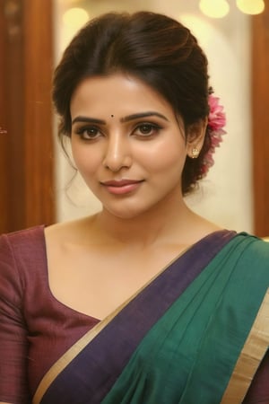 Cute Beautiful, Realistic, Fantasy, Ai, cute, Beautiful, Traditional Queen , Aesthetic Of Samantha Ruth Prabhu 