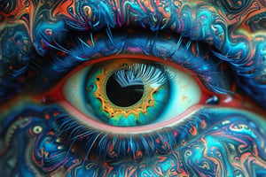 Eyes, Fractal iris,fantasy beauty, biochemiluminescence iris, art nouveau, bright colors, kaleidoscope and prism effects, 
abstract art,psychedelia theme,calligraphy patterns, artistic lettering, beautiful scripts, penmanship, visual poetry, cultural,Realistic Blue Eyes,DonMM3l4nch0l1cP5ych0XL