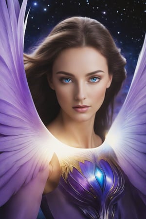 Archangel Iris of Ancient Skies: Each iris seems to have a celestial eye at its center, observing the ancient secrets of the skies while swaying gracefully in cosmic winds.