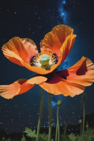 Celestial Poppy of the Star Kingdom: With petals that seem to be made of stardust, this poppy grows in fields where constellations are reflected in each flower.