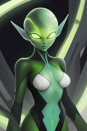 green female alien etherea, ,