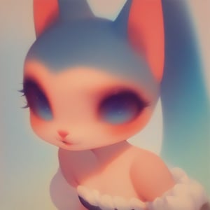 score_9, score_8_up, score_7_upl, gloomybabe, blurry edges, source_furry, black furry cat, 1_female, gradient background, pink and blue tones
