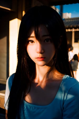 realistic,portrait,sunlight,shadow,japaness,sexy,girl,messy hair,light,outdoor,detailed,real skin,lightshapes,anime,masterpiece,korean girls