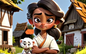 in a small village, there lived two bosy best friends, Ajay and Vijay."
,female breton,cloudstick,Ultra realistic ,Enhanced All,2Dcartoon,Cartoon,realistic illumination,Amber2024,cute cartoon 