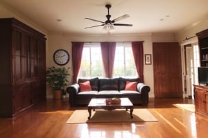 (masterpiece), best quality, living room, medium shot, photo background