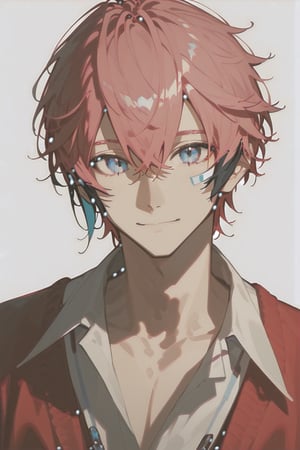 solo,matured male,25years old man,akagi_wen,best quality,amazing quality,SCORE_9,SCORE_8 UP,SCORE_7 UP,high resolution,pink_hair,multicolored hair,blue eyes,closed_mouth