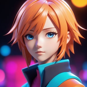 Ultra-high-definition digital art, 16K 3D anime character design in Cinema 4D, inspired by Akito, Sarroro, Beyonddz, and Kuvshinov Ilya. Vibrant, deep anime face with sharp focus, detailed hair, gleaming eyes, subtle expressions. Mesmerizing eyes with complex color and reflection interplay, captivating storytelling.