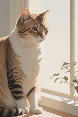 feline animal painting in style of Harriet Lee-Merrion,microscopic view,Morning sunlight,illustration,high detail,Cryptic,Long Shot(LS)