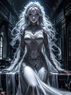 (Ghost lady),((ultra-fine HDR)),extremely delicated and beautiful,