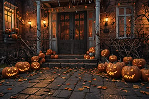 halloween ambiance, masterpiece, best quality, realistic, intricate details, 32k, highres, sharp image, insane details, ultimate texture resolution, ultra realistic, photo realistic, vivid colors