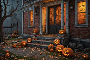 halloween ambiance, masterpiece, best quality, realistic, intricate details, 32k, highres, sharp image, insane details, ultimate texture resolution, ultra realistic, photo realistic, vivid colors