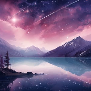 masterpiece, best quality, aethetic, serene lakes,noc-space