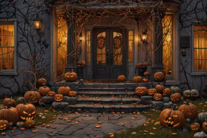 halloween ambiance, masterpiece, best quality, realistic, intricate details, 32k, highres, sharp image, insane details, ultimate texture resolution, ultra realistic, photo realistic, vivid colors