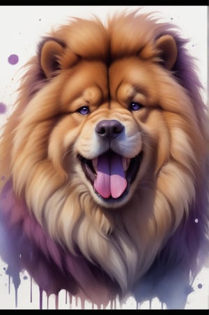 Chow-chow breed, Luxurious lion's mane, a slightly frowning expression on the muzzle and a purple tongue, Blue oval eyes of medium size, the pupil is clearly visible, a red dog with its tongue hanging out . a lot of wool, 4 paws, close-up
Cute , farm, , freedom, soul, digital illustration, approaching perfection, dynamic, highly detailed, watercolor painting, artstation, concept art, sharp focus, in the style of artists like Russ Mills, Sakimichan, Wlop, Loish, Artgerm, Darek Zabrocki, and Jean-Baptiste Monge
