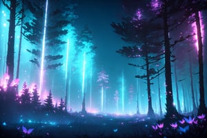 style of Anato Finnstark, a beautiful landscape of sky, thematic background, neon, glow, fluttering symbols, | depth of field, bokeh, | smooth detailed shadows, hyperealistic shadows, (saturated color) | ,(unreal engine, pixar style), (3d model)