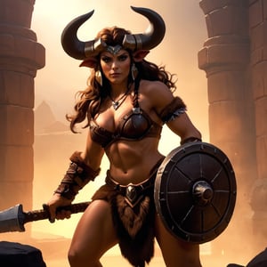 Minotaur, female, Barbarian