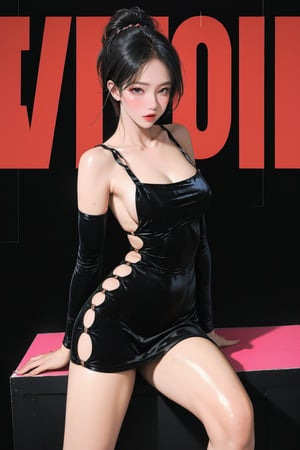 1girl, looking at viewer, thigh up body, kpop idol, styled outfit, on stage, professional lighting, different hairstyle, coloful, magazine cover, best quality, masterpiece,johyun,kmiu,bodyconc