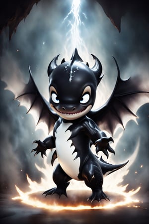 chibi, full body, orca animal, half body image,(Action Pose: 1.4), ((horror )), king of hell, highly detailed clothes, ((in dark hell)), large devil's wings , big body, ray tracing, with eerie white light penetrating and gradient shadows , (magic mysterious background, glowing particles, ethereal fog, faint darkness), hyper realistic cover photo awesome full color,chibi style,3d style,cyborg style