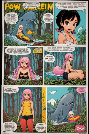 
[a comic book style poster  with a comic character and a hentai  character in the background, and a comic strip with a comic strip,  Bob Clampett   comics, a comic book panel, underground comix, mutated:I’m elated a comic book style poster with the words pow  dominates gooey white oil on chest a whale flying in the forest , dorky-chibi comedy-relief-character with kneesocks smallnude-illustration by  Joseph Barbera      by Year 24 Group with twin braids pink hair  hatsune miku  seductive nasty Branch dark exposed big breasts5 a thin girl with pink hair   , pictures separated by borders  sunlight in the window CULTURE Jurchen :0.2]
































