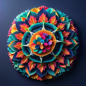 mandala, minimalistic colourful organic forms, energy assembled, depth, alive vibrant, 3D, glowing, beautiful and aesthetic composition, intricate details, octane render, artistic photography, photorealistic, dark background, soft natural light, floating particles