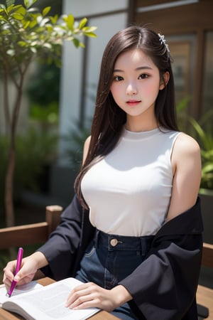 20 year old beautiful woman studying at a Vietnamese university